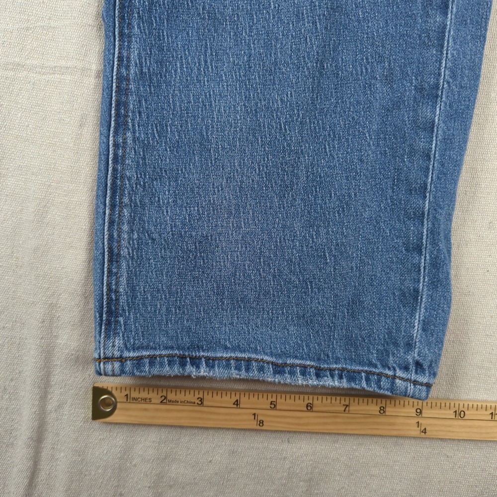 Quince Jeans Womens 28 Blue Stretch High Rise Bella Relaxed Straight - Picture 6 of 16